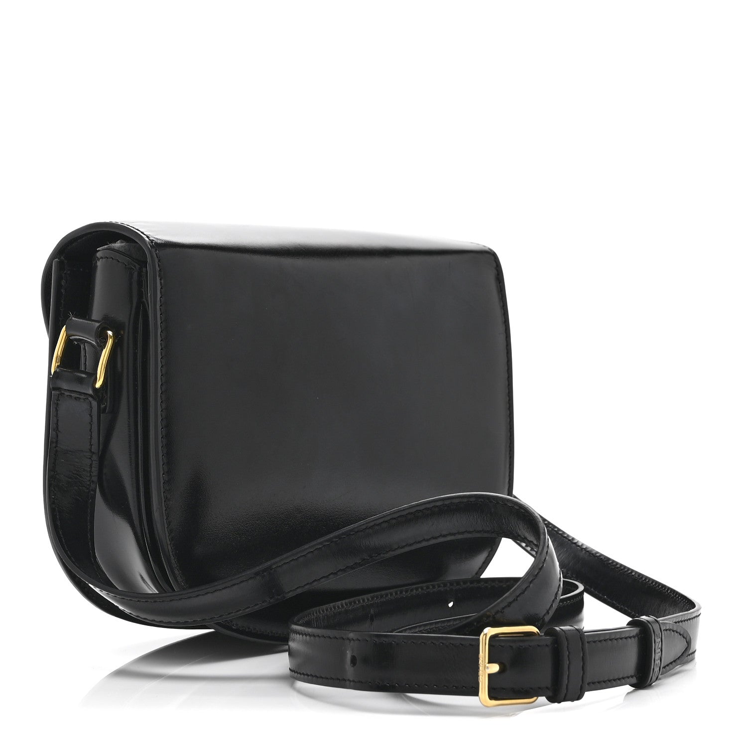 Celine Shiny Calfskin Besace Clea Triomphe Black 3 of 11