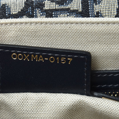 Christian Dior Oblique Flap Bag Navy Blue 7 of 10