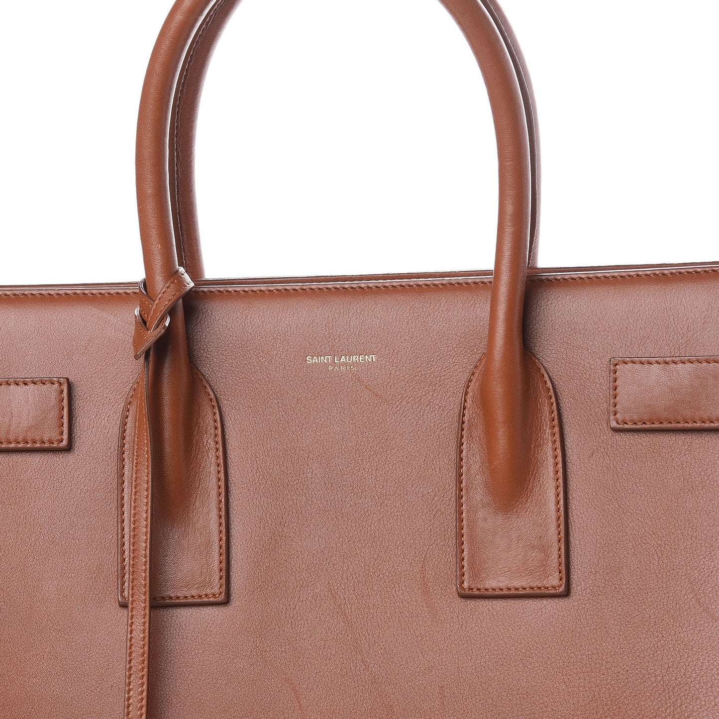 Calfskin Large Sac De Jour Carryall Cognac