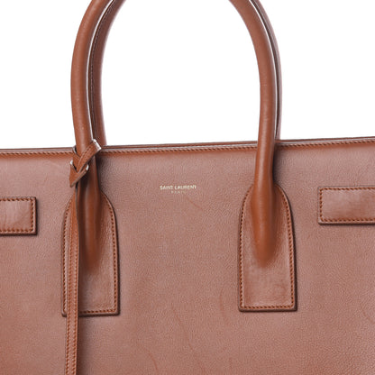 Saint Laurent Calfskin Large Sac De Jour Carryall Cognac 12 of 32