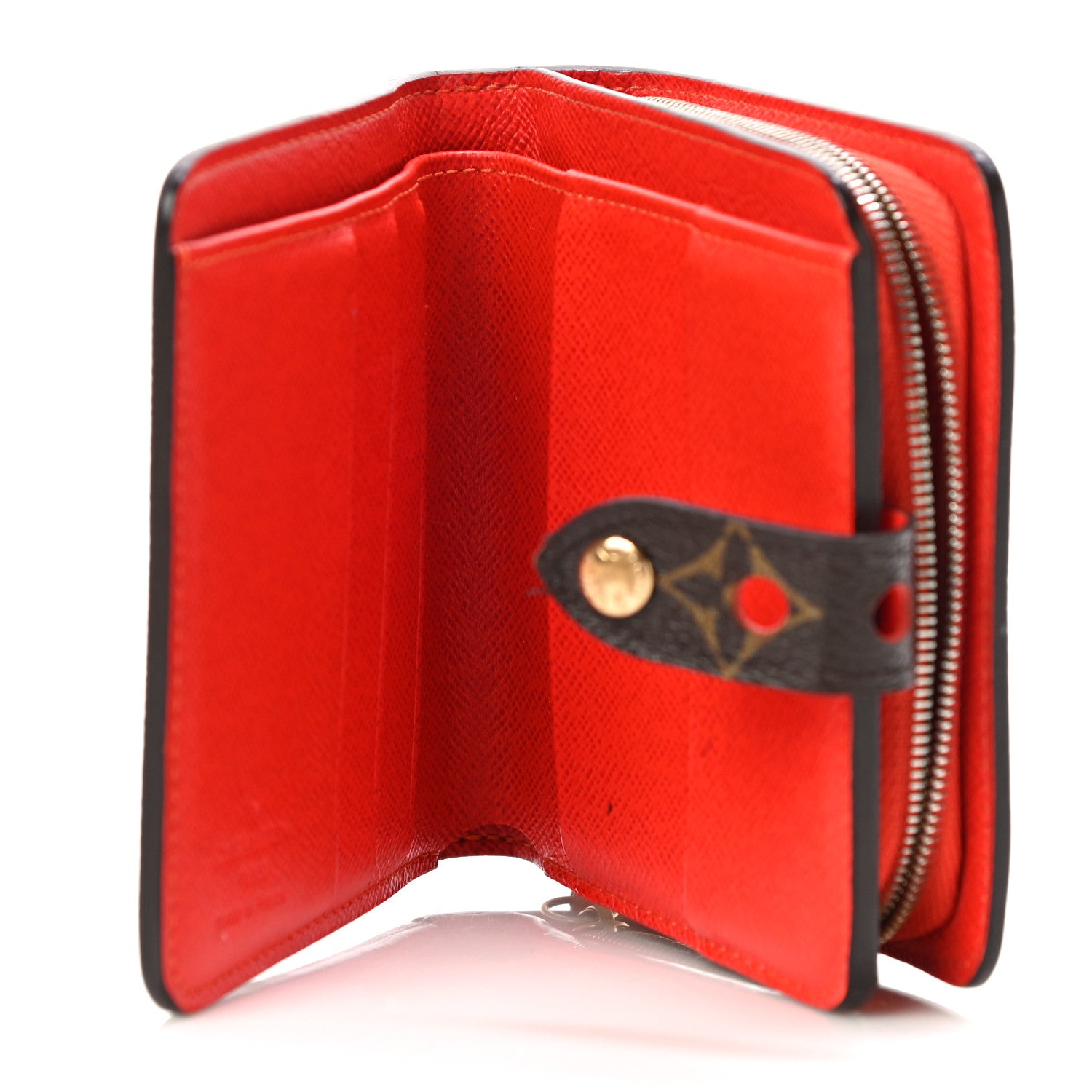 Louis Vuitton Monogram Perforated Compact Zipped Wallet Orange 5 of 11