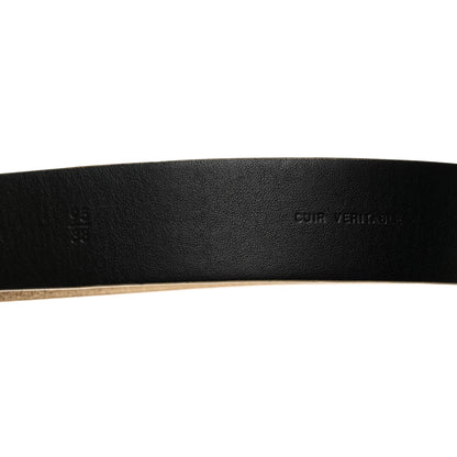 Chanel Metallic Calfskin Logo Belt 95 38 Gold 6 of 6
