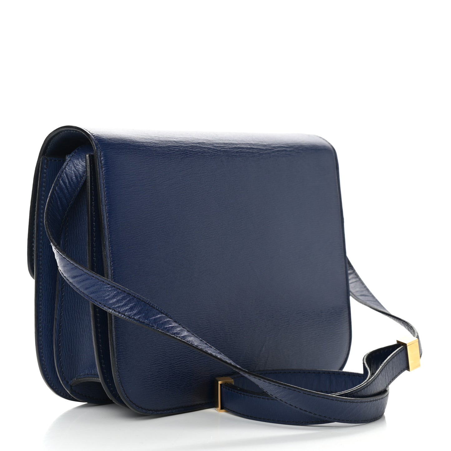 Liege Calfskin Medium Classic Box Flap Bag Blue