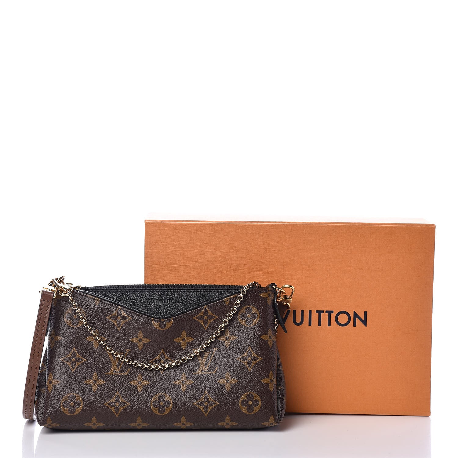 Louis Vuitton Monogram Pallas Clutch Black 9 of 9