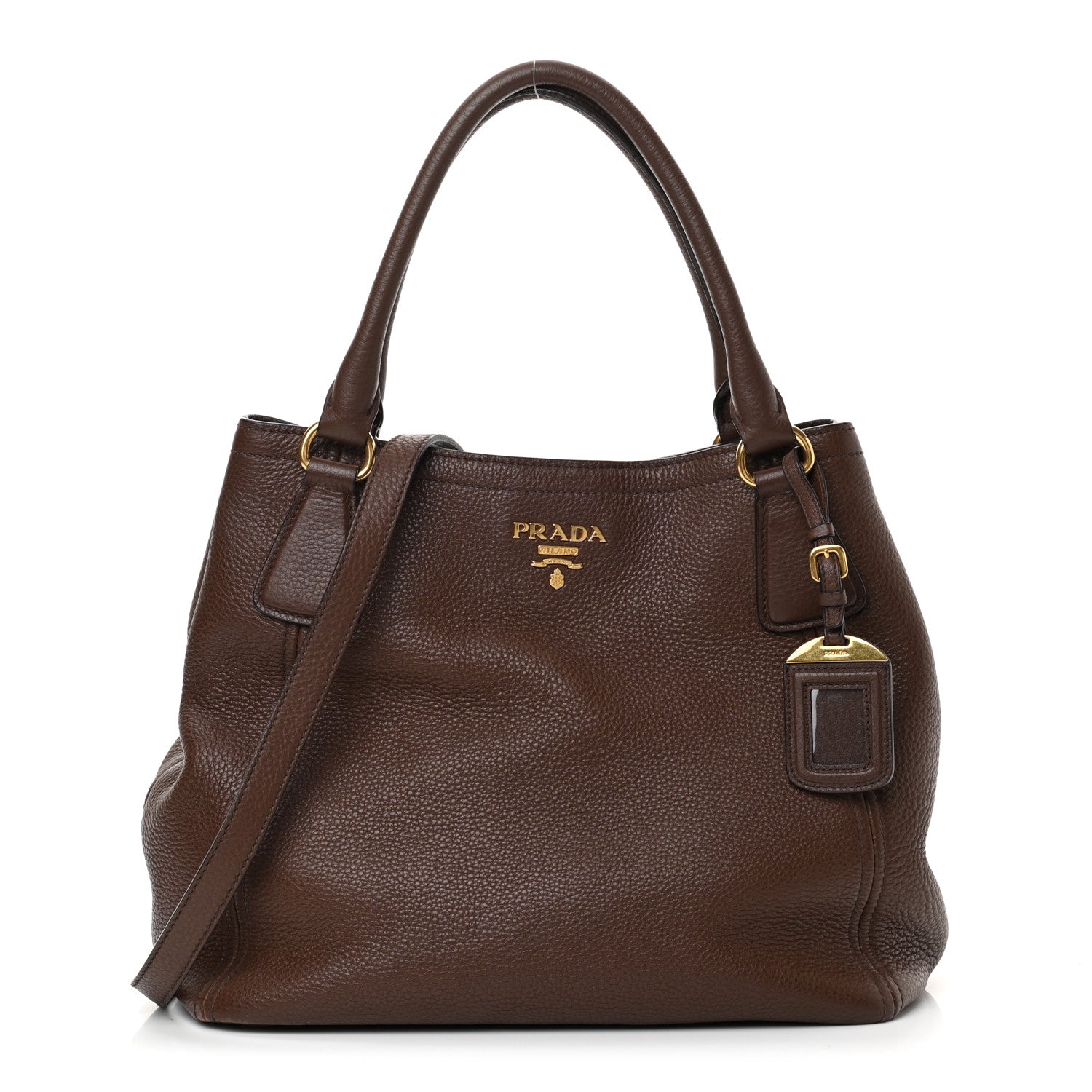 Prada Vitello Daino Shoulder Bag Bruciato 1 of 20