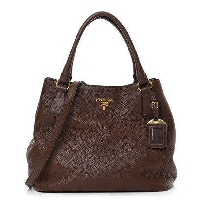 Prada Vitello Daino Shoulder Bag Bruciato 1 of 20