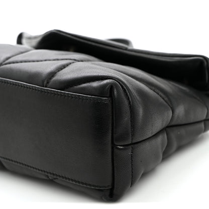 Saint Laurent Lambskin Quilted Toy Loulou Puffer Monogram Chain Satchel Black 9 of 9
