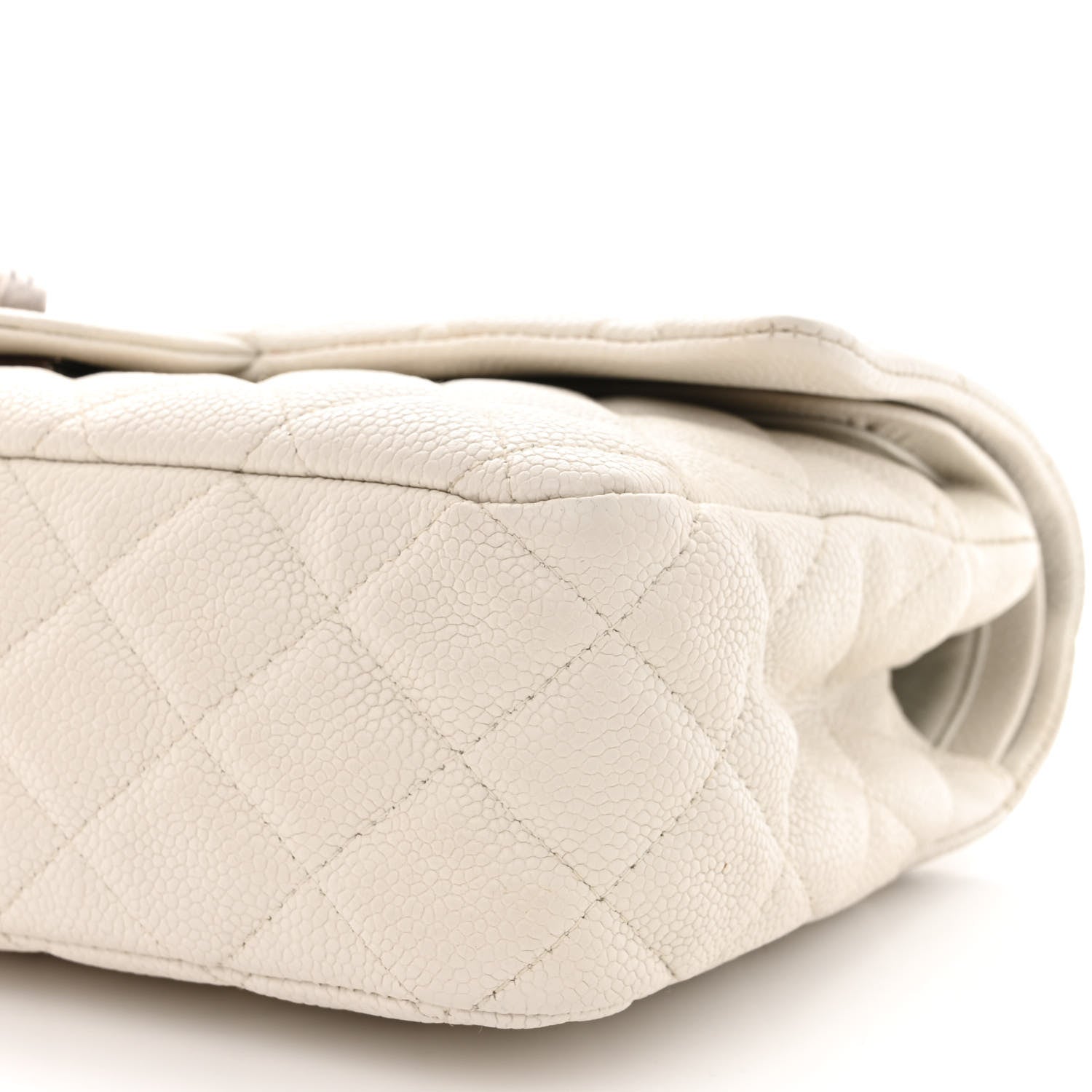 Chanel Washed Caviar Quilted 2.55 Reissue 225 Bijoux Chain Flap White 10 of 12