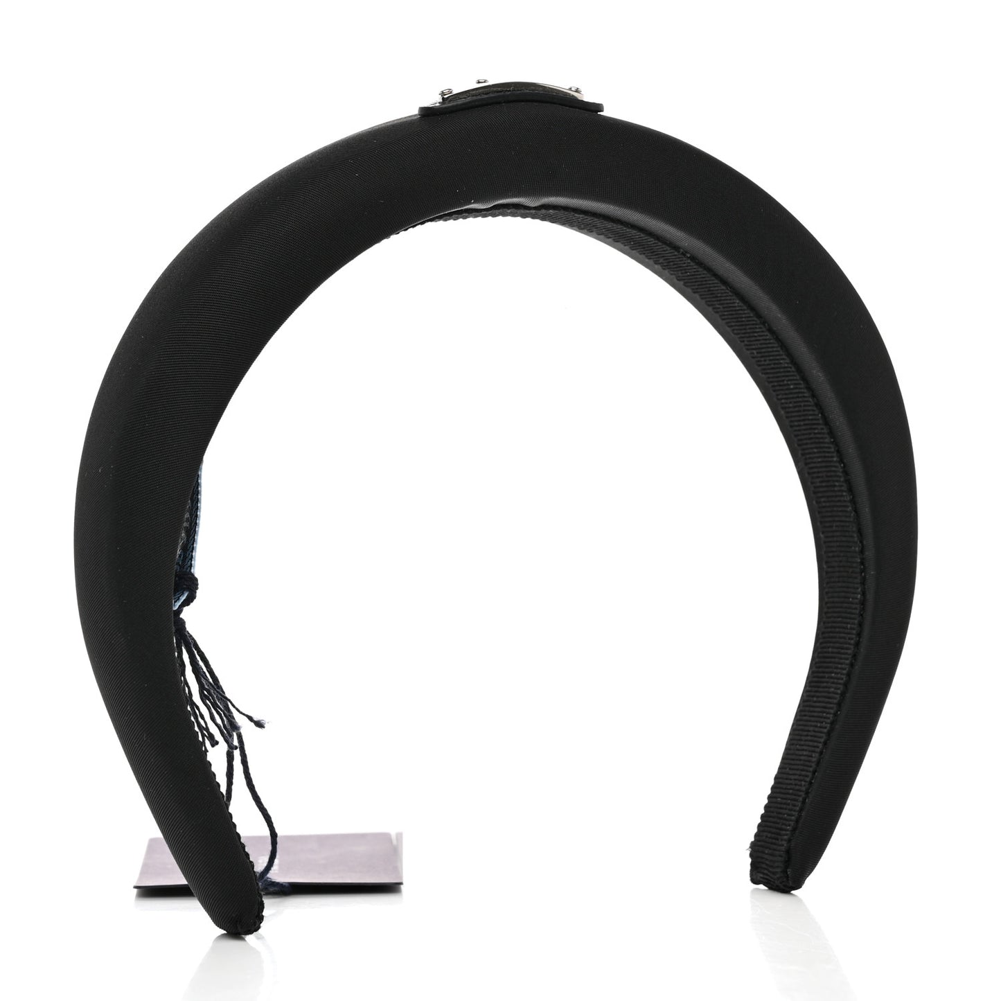 Re-Nylon Metal Triangle Logo Headband Black