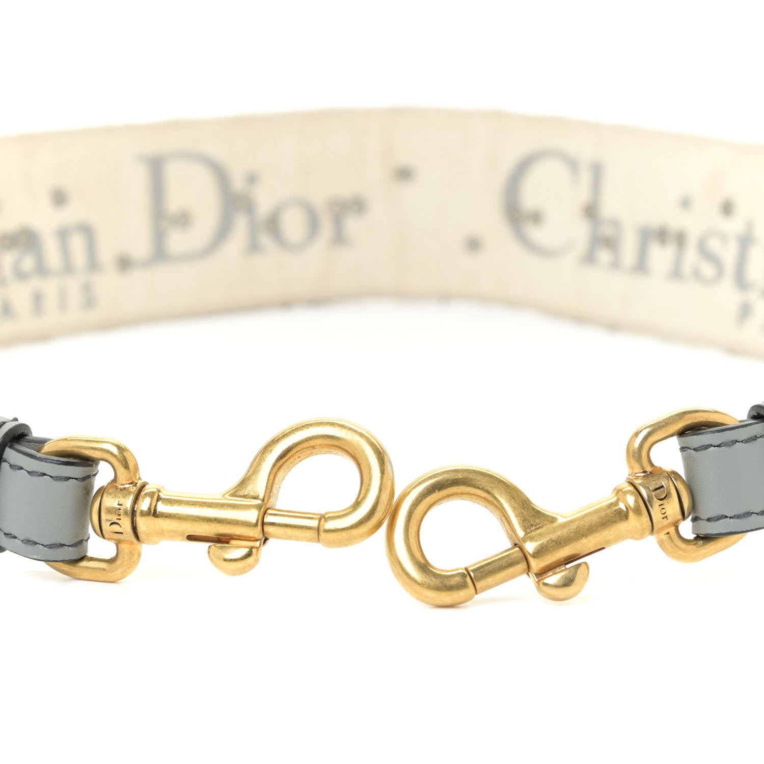 Christian Dior Oblique Studded Shoulder Strap Gris Multicolor 3 of 9
