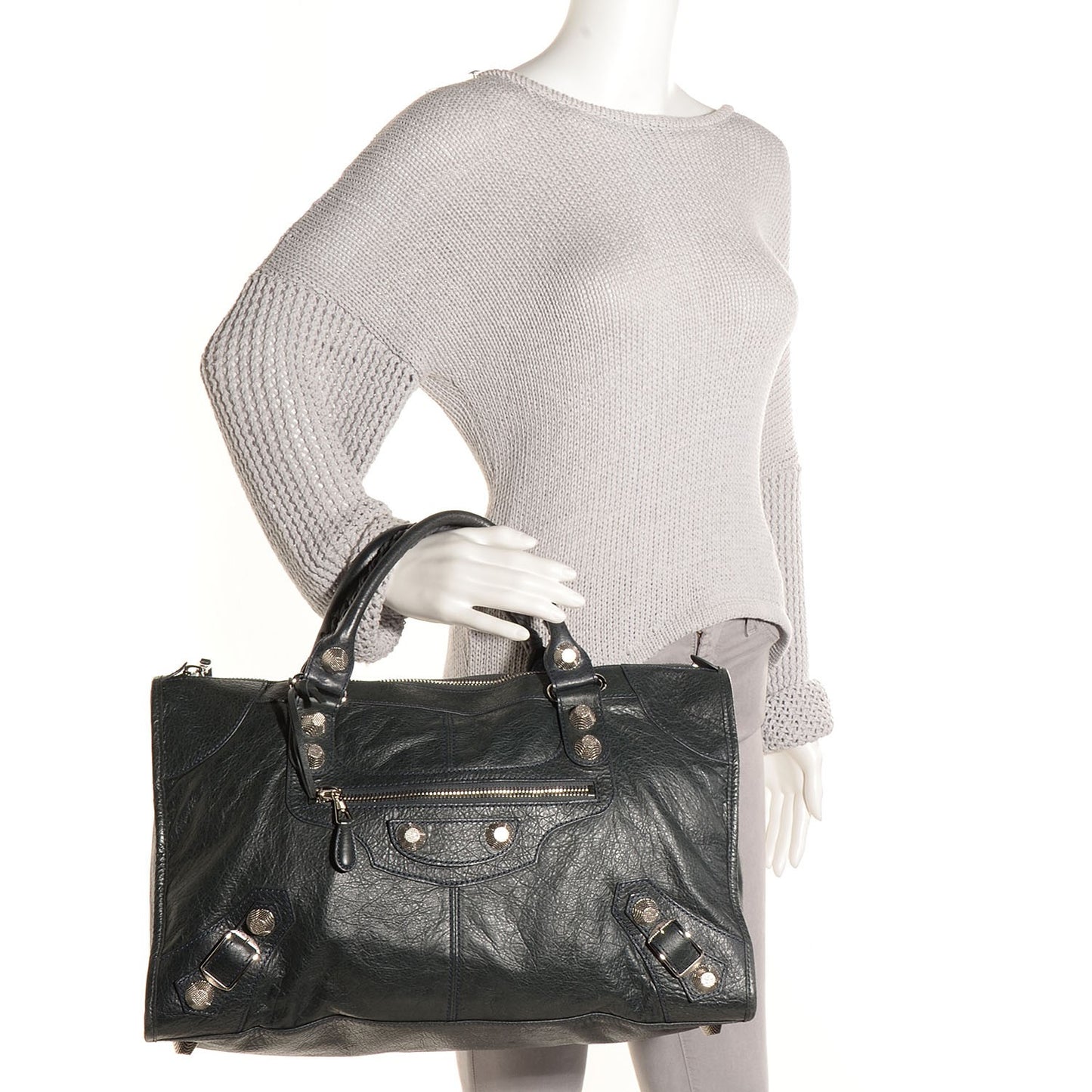 Agneau Giant 21 Silver Hardware Work Anthracite