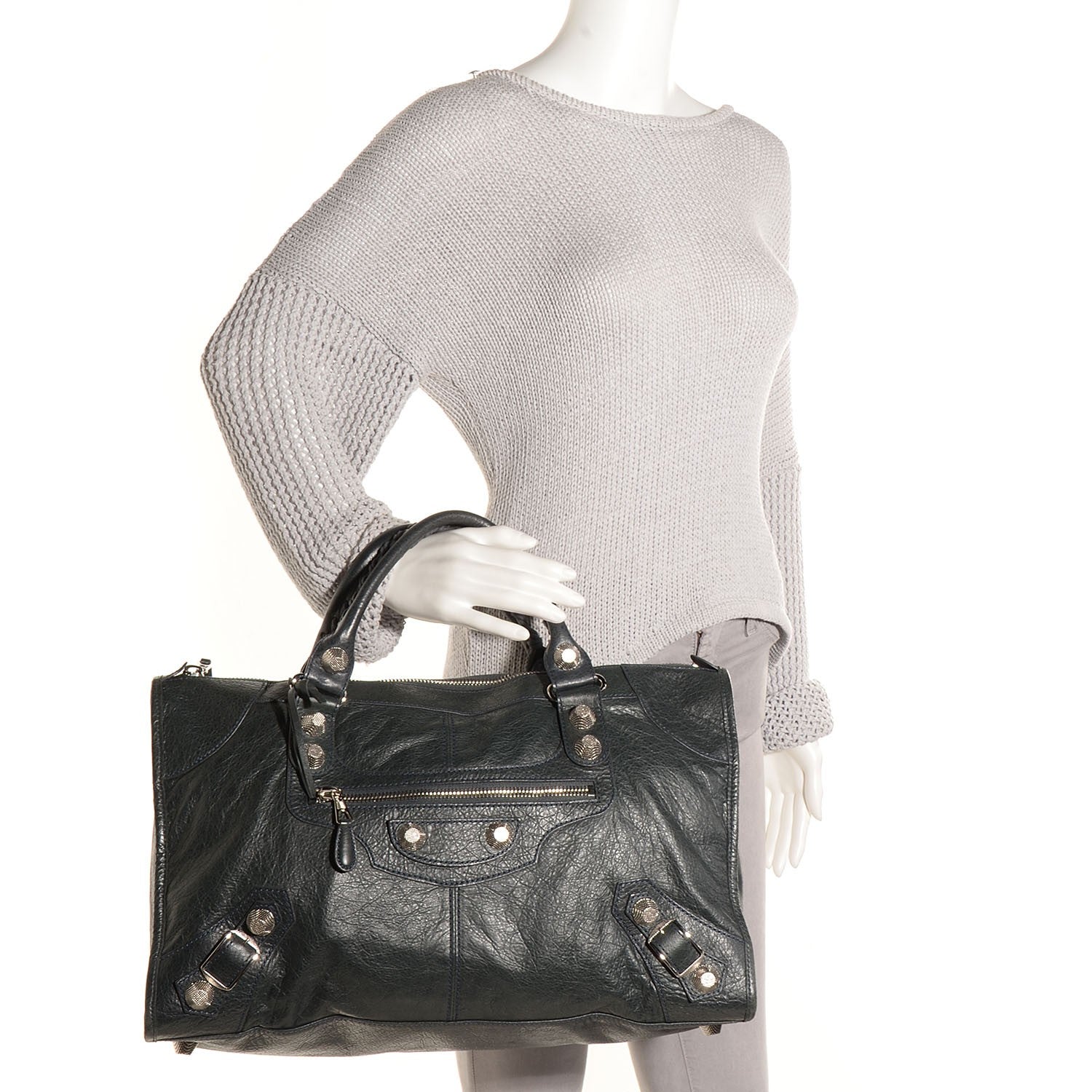 Balenciaga Agneau Giant 21 Silver Hardware Work Anthracite 4 of 11