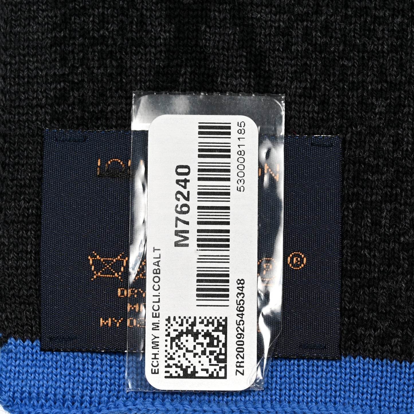 Wool My Monogram Eclipse Scarf Black Blue