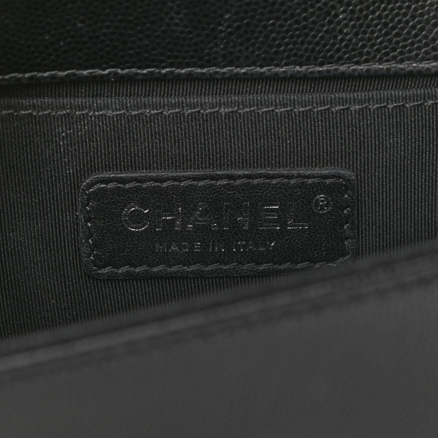 Chanel Caviar Chevron Quilted Small Boy Flap Black 5 of 10