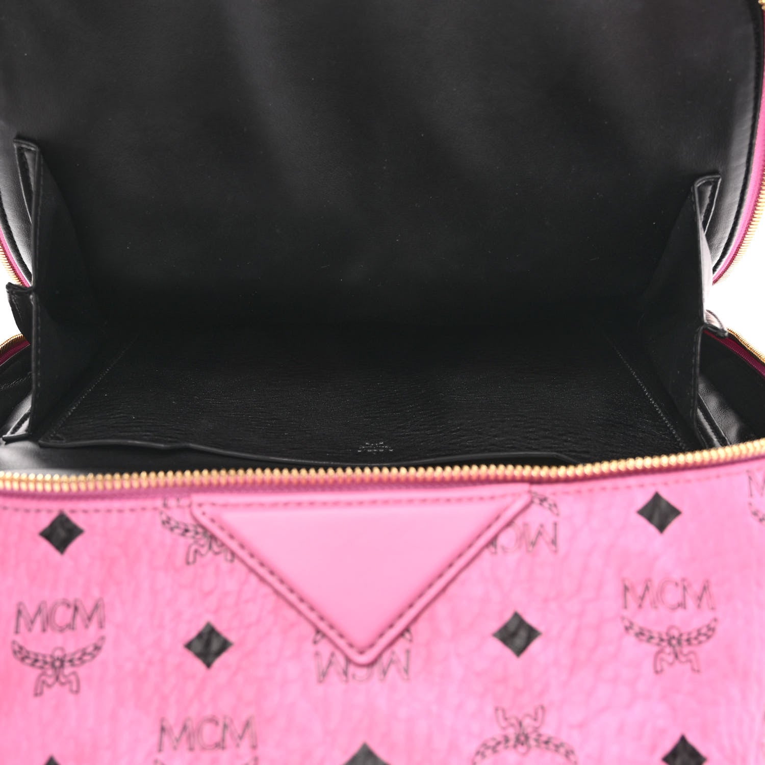 MCM Visetos Medium Duke Backpack Pink 4 of 10