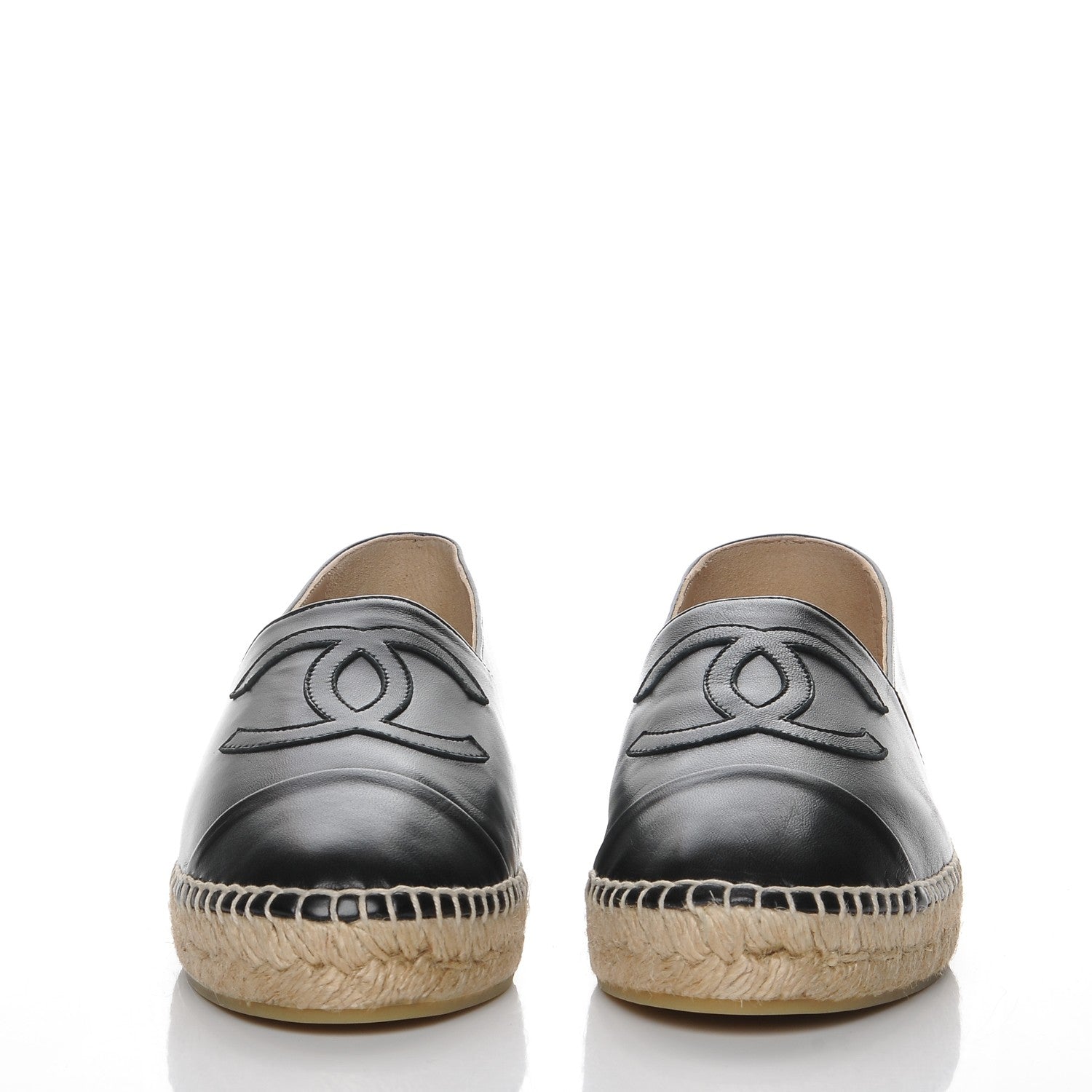 Chanel Lambskin CC Espadrilles 41 Black 2 of 10