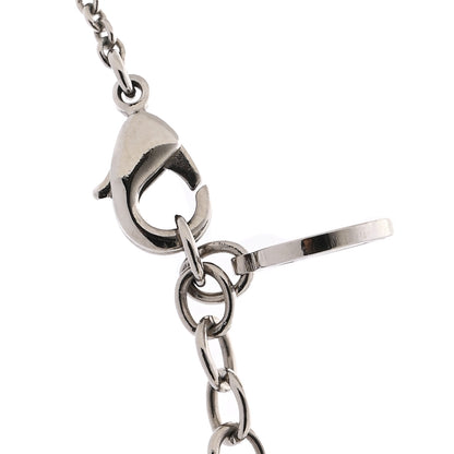 Louis Vuitton Metal Crystal Loulougram Necklace Silver 5 of 8