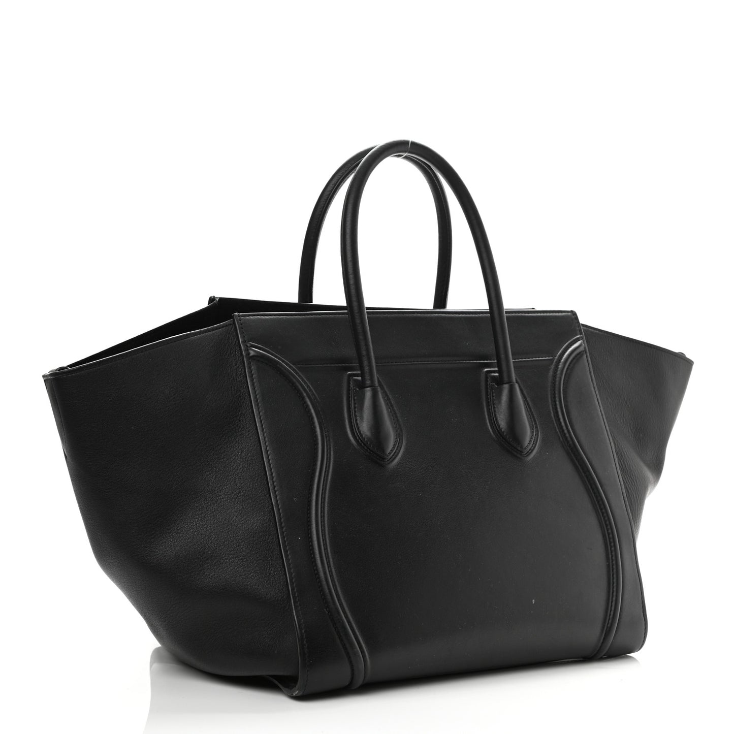 Smooth Calfskin Medium Phantom Luggage Black