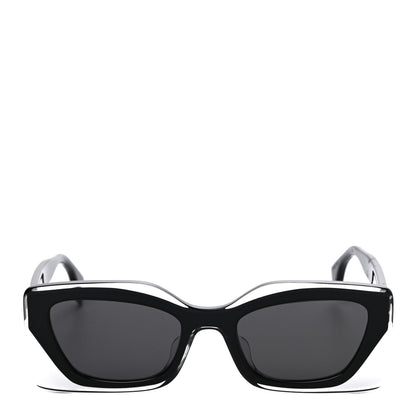 Fendi x SKIMS 53mm Rectangular Sunglasses Shiny Black Smoke 4 of 7