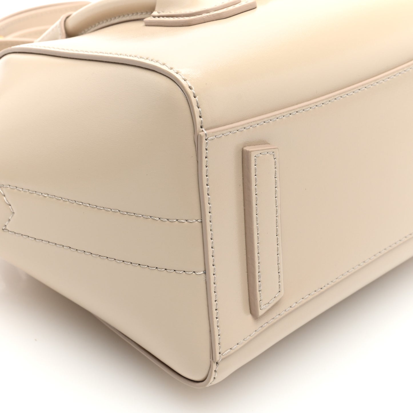 Box Calfskin Mini Lock Antigona Shoulder Bag Natural Beige