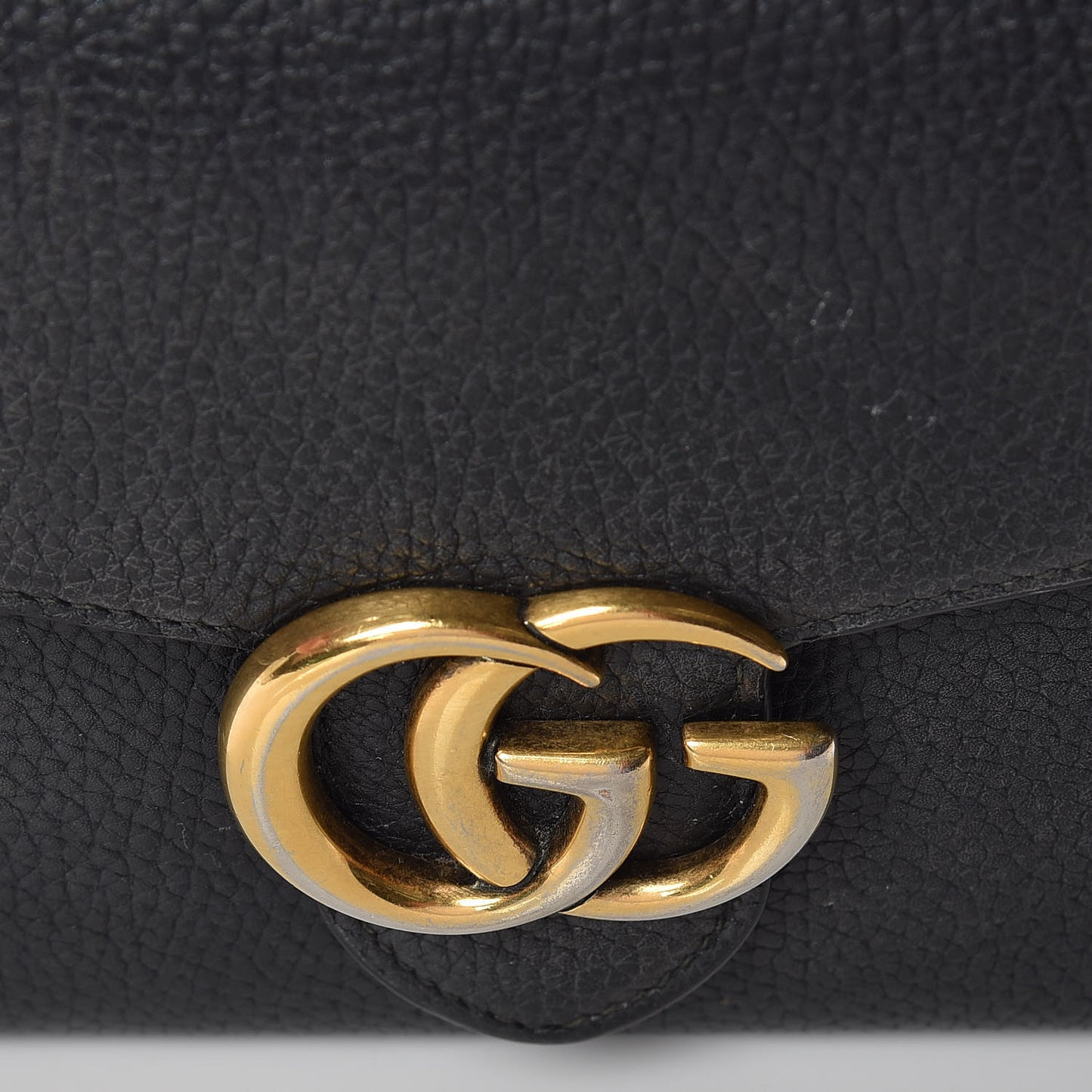 Calfskin GG Marmont Chain Wallet Black