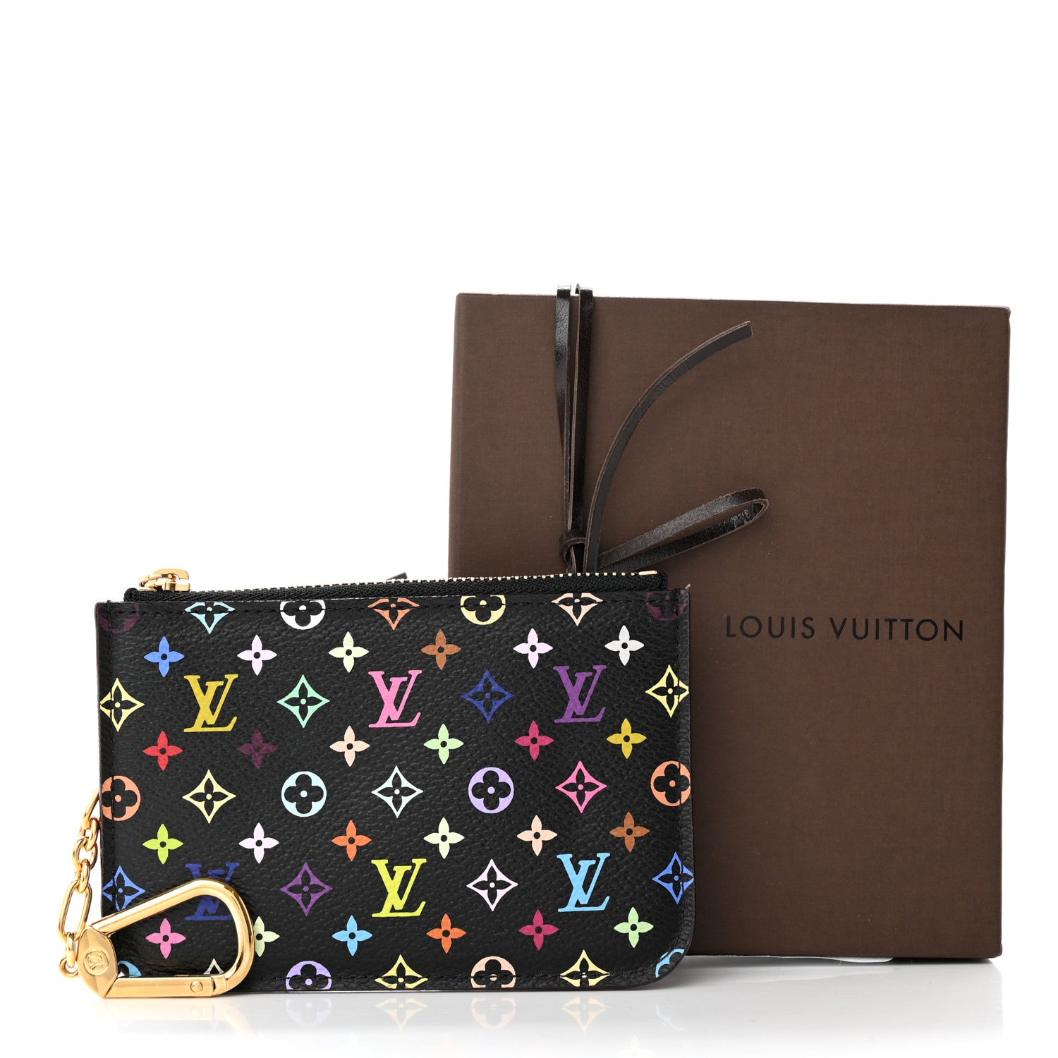 Louis Vuitton Monogram Multicolor Key Pouch Black Grenade 9 of 9