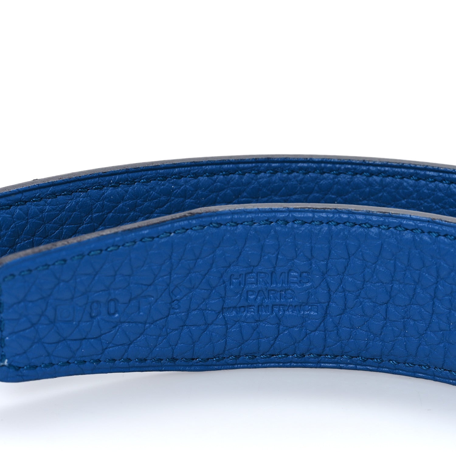 Hermes Swift Togo 32mm H Belt 80 32 Bleu Zanzibar Black 3 of 4