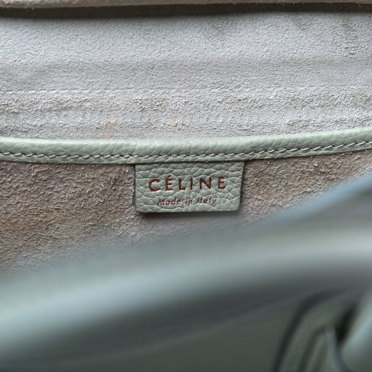 Drummed Calfskin Nano Luggage Almond