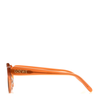 Loewe Acetate Cat Eye Swan Slim Sunglasses LW40178I Caramel Solid Blue 3 of 8