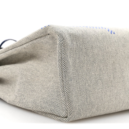 Hermes Vache Hunter Toile H Brides de Gala Herbag Zip Retourne 31 PM Bleu De France Ecru Black Bleu Saphir 10 of 12