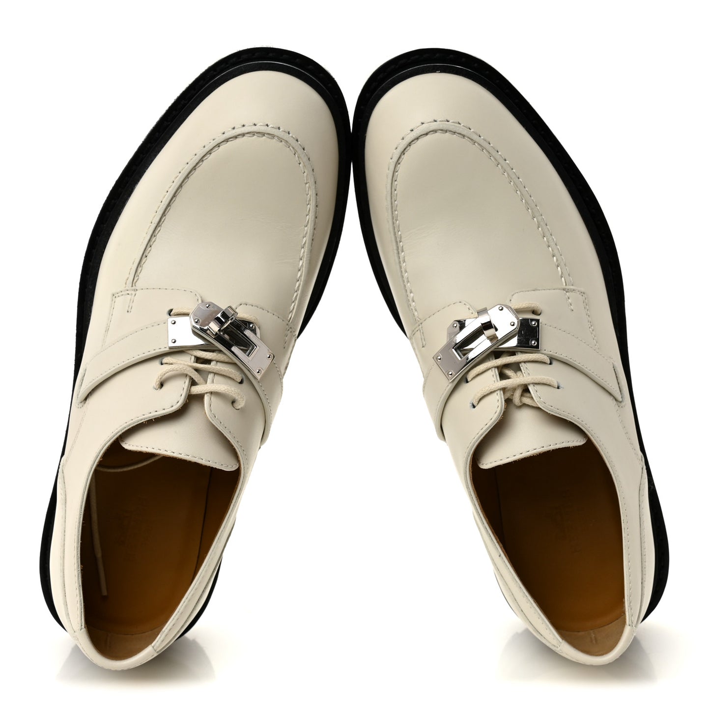 Glossed Calfskin First Derby 36.5 Beige Glaise