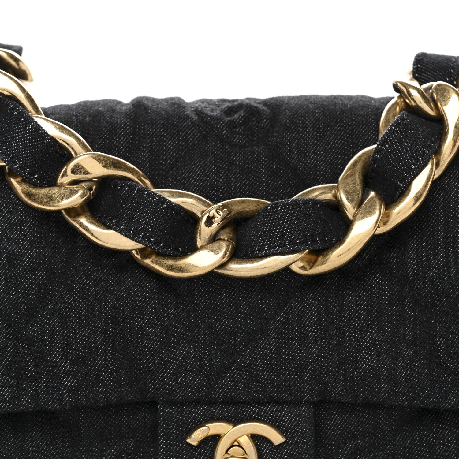 Chanel Denim Quilted Medium Funky Town Flap Black 8 of 11