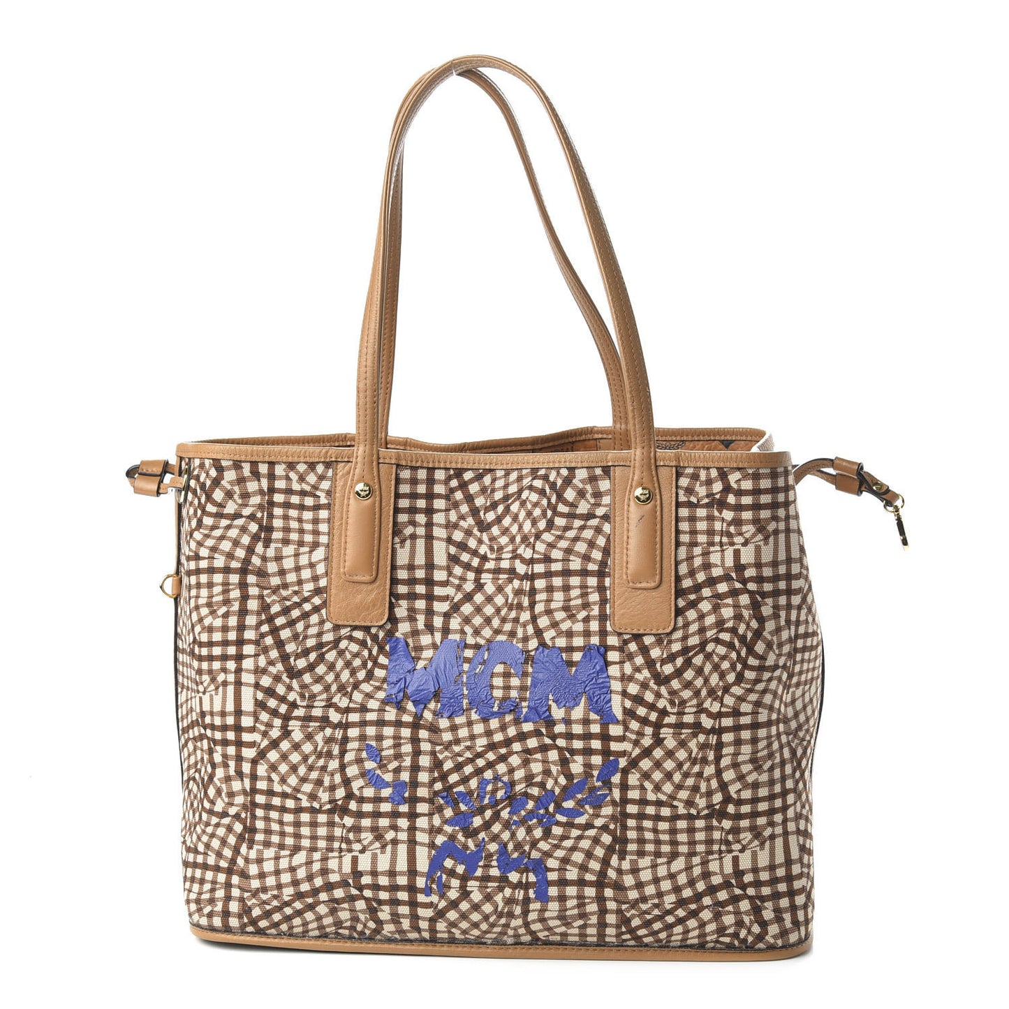 Visetos Medium Liz Reversible Shopper Tote Cognac