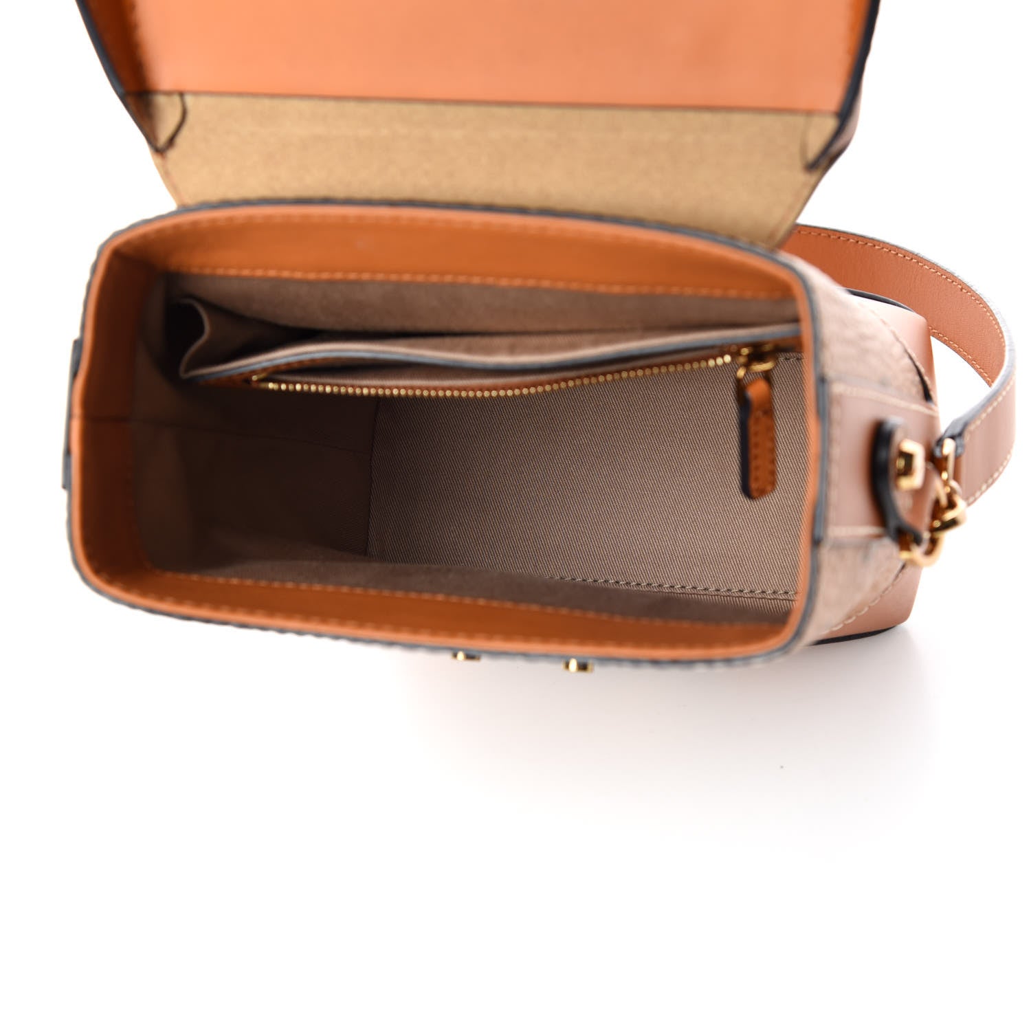 MCM Visetos Small Soft Berlin Crossbody Cognac 7 of 10
