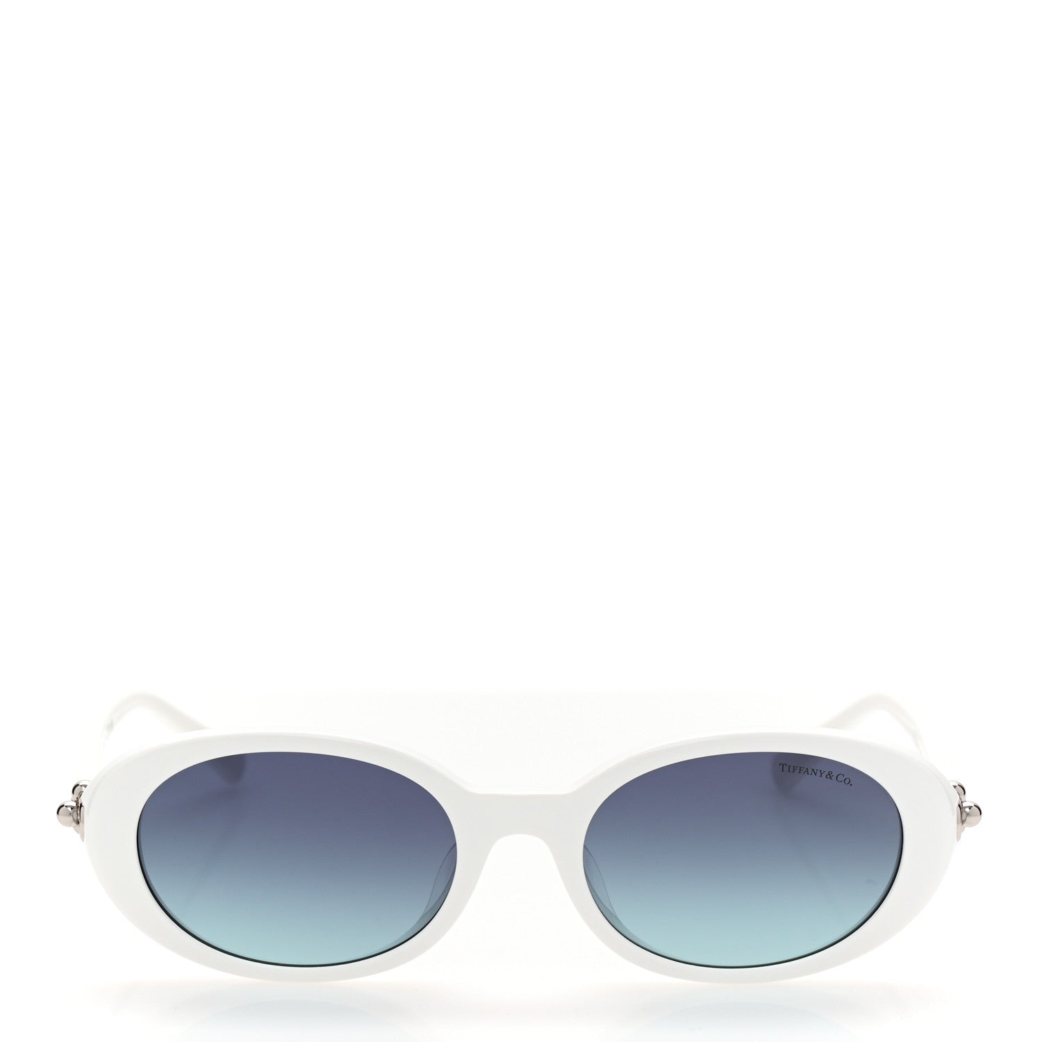 Tiffany Acetate HardWear Oval Sunglasses TF4242D White Blue 2 of 8