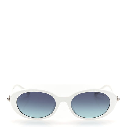 Tiffany Acetate HardWear Oval Sunglasses TF4242D White Blue 2 of 8