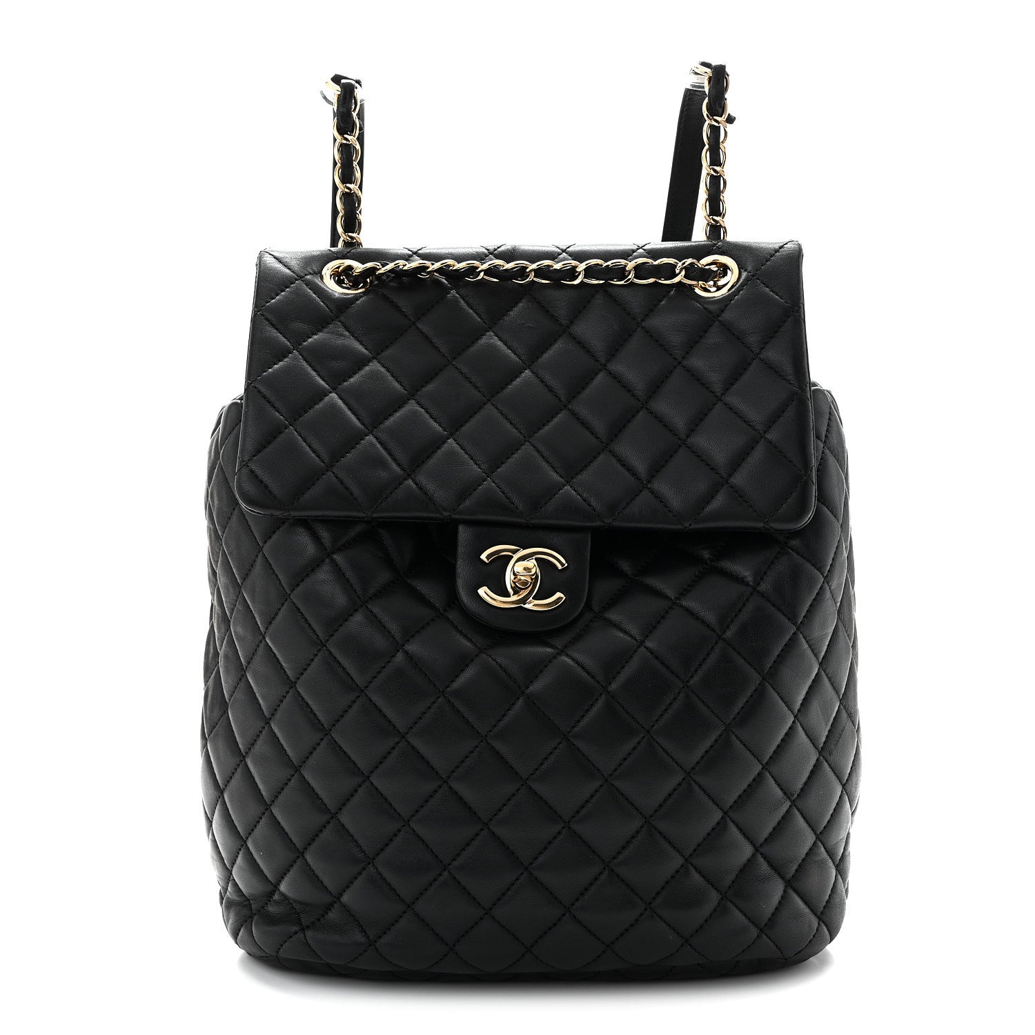Chanel Lambskin Quilted Large Urban Spirit Backpack Black 1 of 10
