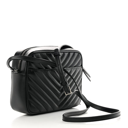 Saint Laurent Calfskin Matelasse Monogram Lou Camera Bag Black 3 of 13