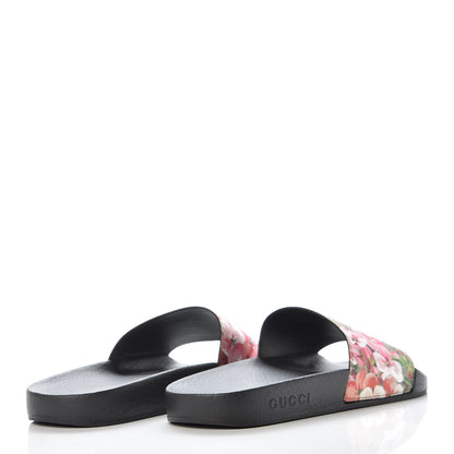 Gucci GG Supreme Monogram Blooms Slide Sandals 40 Beige Multicolor 4 of 8