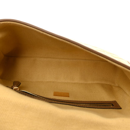 Fendi Raffia Vitello King Lucido FF Embroidered Baguette Grano Sand 5 of 11