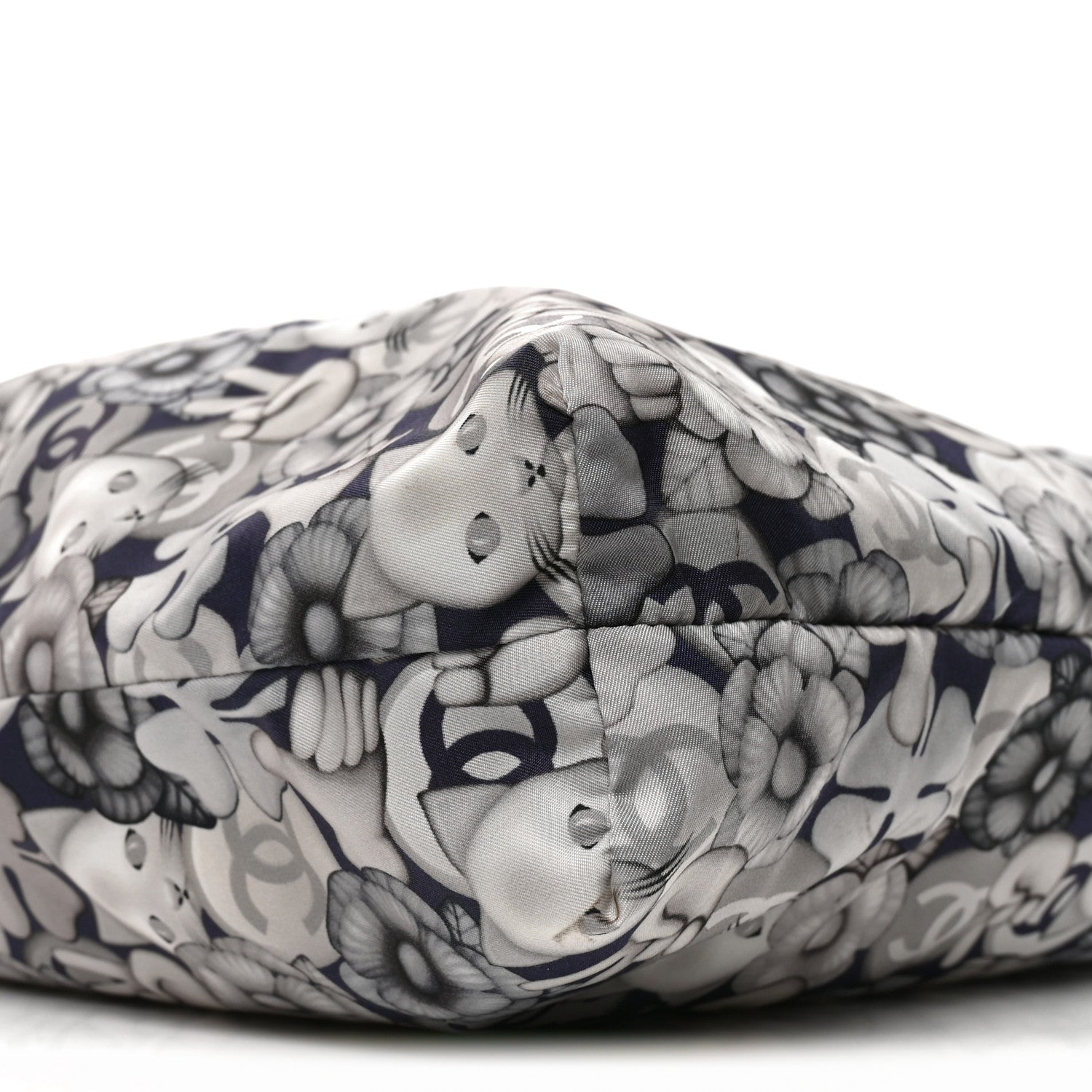 Chanel Nylon Cat Emoticon Tote Navy Silver 10 of 11