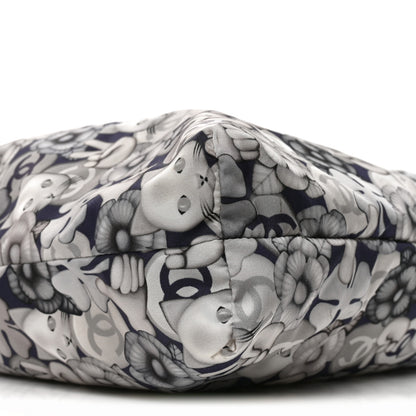 Chanel Nylon Cat Emoticon Tote Navy Silver 10 of 11