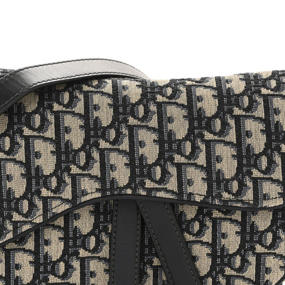 Christian Dior Oblique Saddle Bag With Strap Blue 8 of 11