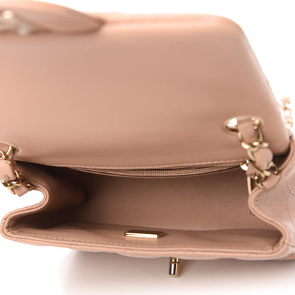 Chanel Lambskin Quilted Mini Square Flap Beige 5 of 10
