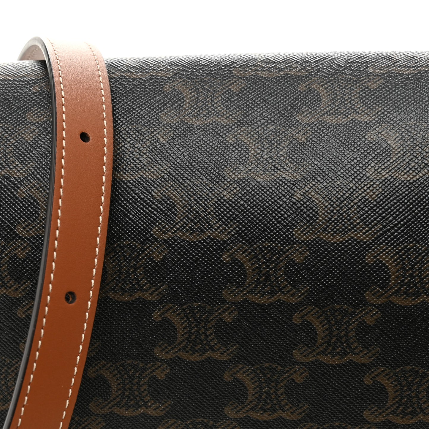 Triomphe Canvas Medium Folco Bag Tan