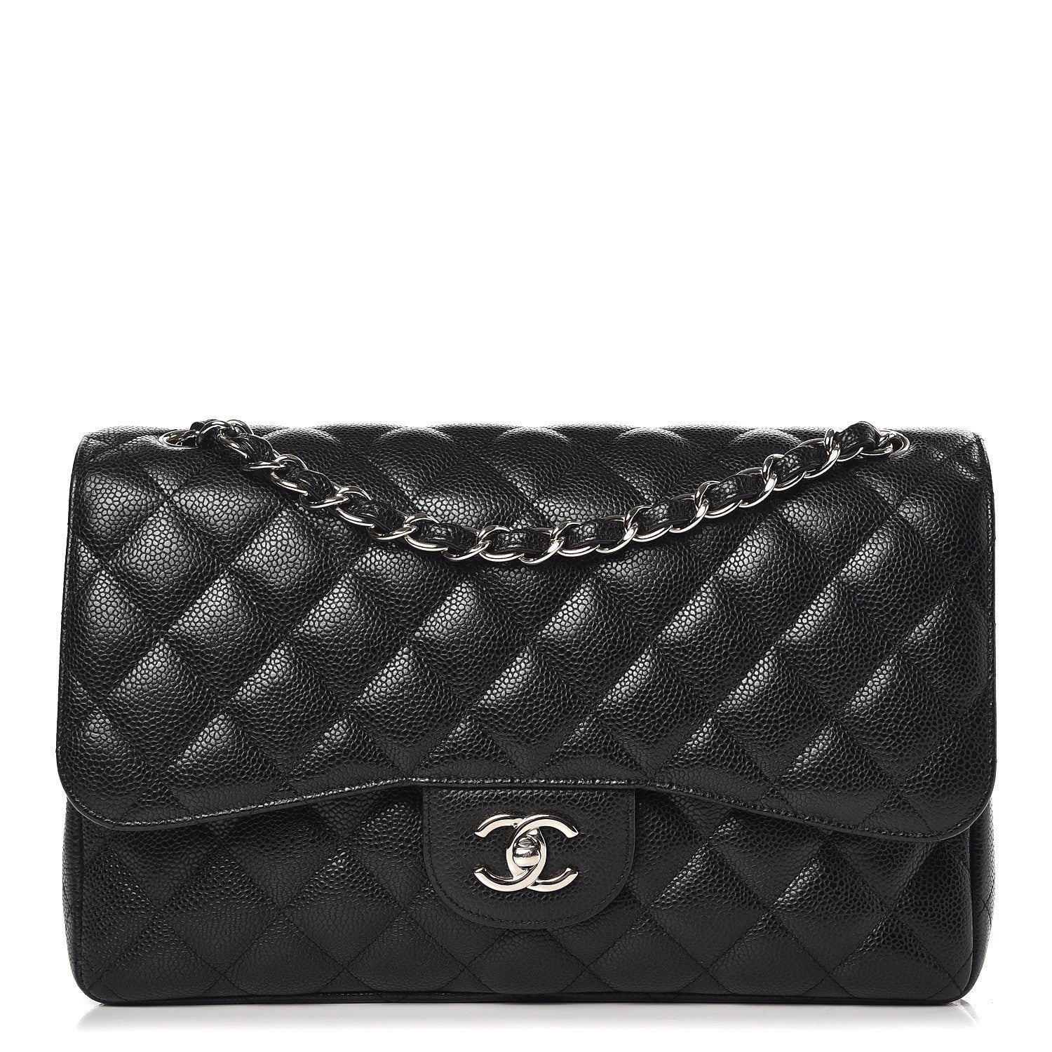 Chanel Caviar Quilted Jumbo Double Flap Black 1 of 9