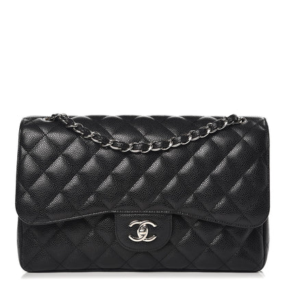 Chanel Caviar Quilted Jumbo Double Flap Black 1 of 9