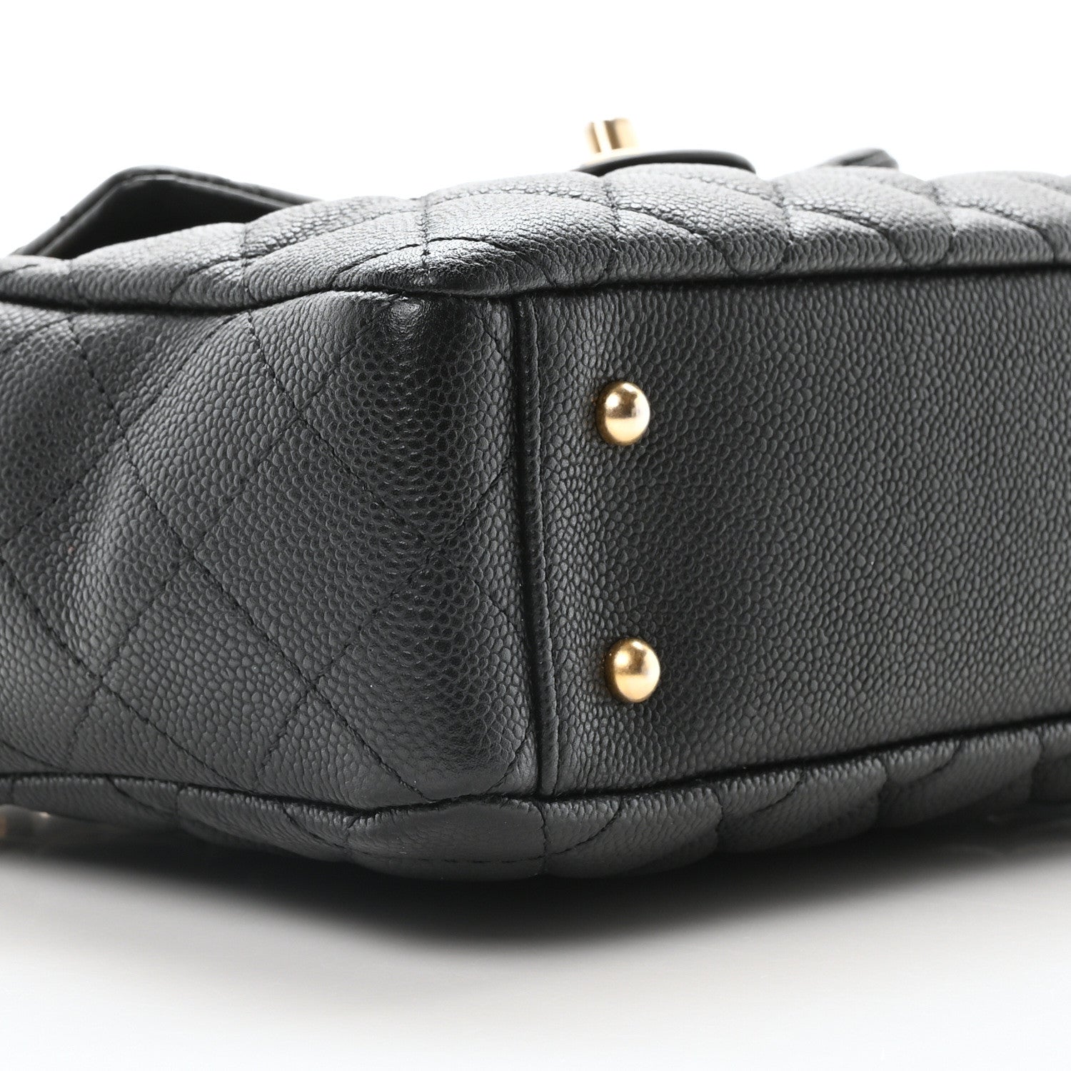 Chanel Caviar Calfskin Quilted Small Top Handle Flap Black 9 of 11
