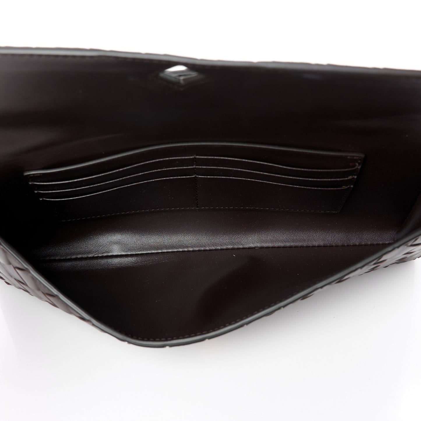 Nappa Intrecciato Long Andiamo Top Handle Clutch Fondant