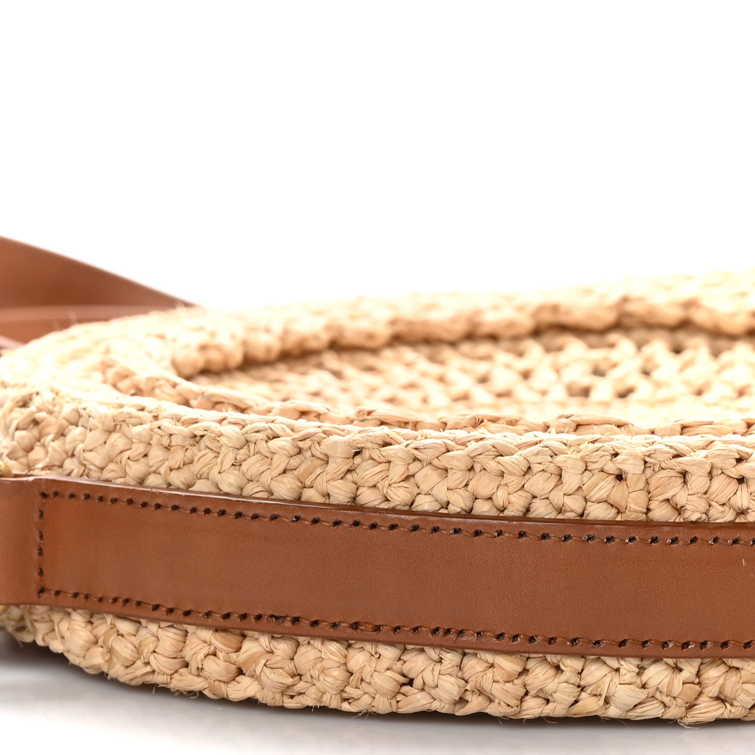 Saint Laurent Raffia Sac Round Naturel 8 of 11